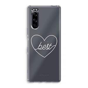 CaseCompany Best heart pastel: Sony Xperia 5 Transparant Hoesje