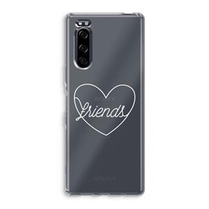 CaseCompany Friends heart pastel: Sony Xperia 5 Transparant Hoesje