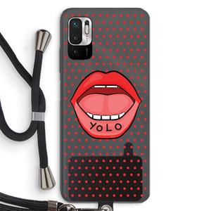 CaseCompany Yolo Denise: Xiaomi Redmi Note 10 5G Transparant Hoesje met koord