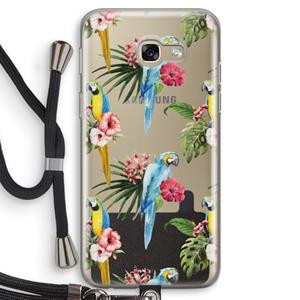 CaseCompany Kleurrijke papegaaien: Samsung Galaxy A5 (2017) Transparant Hoesje met koord