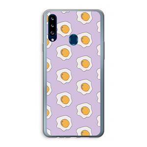 CaseCompany Bacon to my eggs #1: Samsung Galaxy A20s Transparant Hoesje