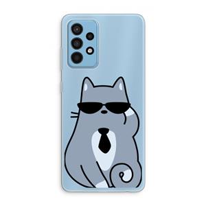 CaseCompany Cool cat: Samsung Galaxy A52 Transparant Hoesje