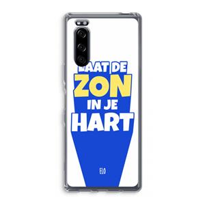 CaseCompany Laat de zon in je hart: Sony Xperia 5 Transparant Hoesje
