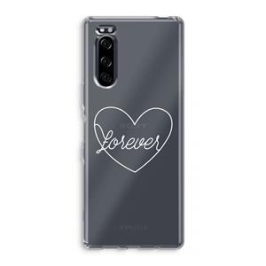 CaseCompany Forever heart pastel: Sony Xperia 5 Transparant Hoesje