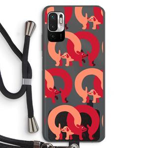 CaseCompany Dogs: Xiaomi Redmi Note 10 5G Transparant Hoesje met koord