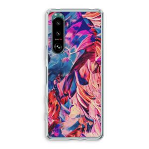 CaseCompany Pink Orchard: Sony Xperia 5 III Transparant Hoesje