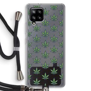 CaseCompany Weed: Samsung Galaxy A42 5G Transparant Hoesje met koord