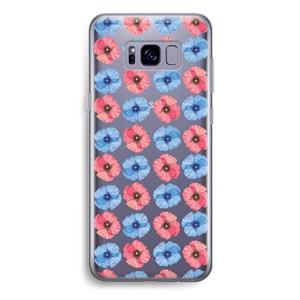 CaseCompany Klaproosjes: Samsung Galaxy S8 Plus Transparant Hoesje
