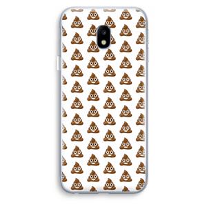CaseCompany Poop emoji: Samsung Galaxy J3 (2017) Transparant Hoesje