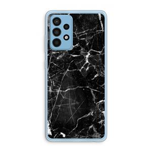 CaseCompany Zwart Marmer 2: Samsung Galaxy A52 Transparant Hoesje