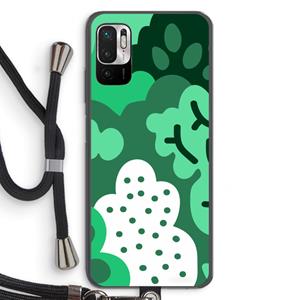 CaseCompany Bushes: Xiaomi Redmi Note 10 5G Transparant Hoesje met koord