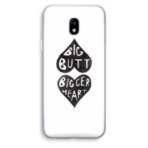 CaseCompany Big butt bigger heart: Samsung Galaxy J3 (2017) Transparant Hoesje