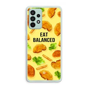 CaseCompany Eat Balanced: Samsung Galaxy A52s 5G Transparant Hoesje