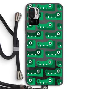 CaseCompany Crocs: Xiaomi Redmi Note 10 5G Transparant Hoesje met koord