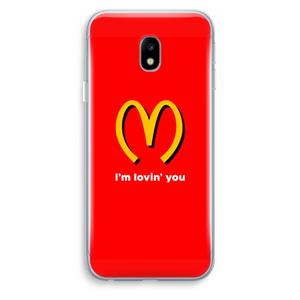CaseCompany I'm lovin' you: Samsung Galaxy J3 (2017) Transparant Hoesje