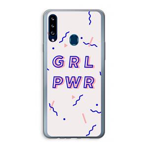 CaseCompany GRL PWR: Samsung Galaxy A20s Transparant Hoesje