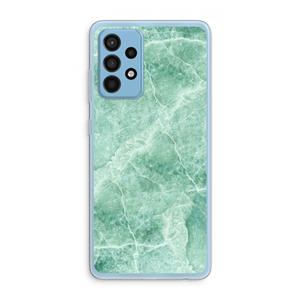 CaseCompany Groen marmer: Samsung Galaxy A52 Transparant Hoesje