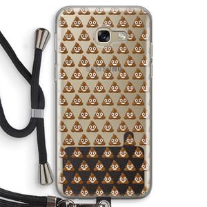 CaseCompany Poop emoji: Samsung Galaxy A5 (2017) Transparant Hoesje met koord
