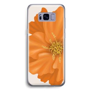 CaseCompany Orange Ellila flower: Samsung Galaxy S8 Plus Transparant Hoesje