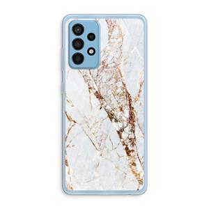 CaseCompany Goud marmer: Samsung Galaxy A52 Transparant Hoesje