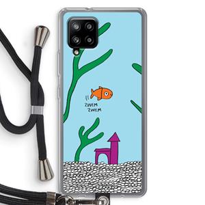 CaseCompany Aquarium: Samsung Galaxy A42 5G Transparant Hoesje met koord