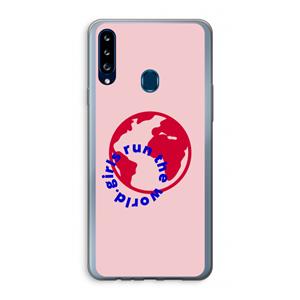 CaseCompany Run The World: Samsung Galaxy A20s Transparant Hoesje