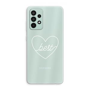 CaseCompany Best heart pastel: Samsung Galaxy A52s 5G Transparant Hoesje