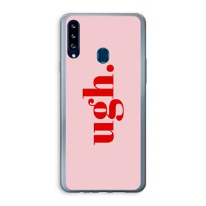 CaseCompany Ugh: Samsung Galaxy A20s Transparant Hoesje