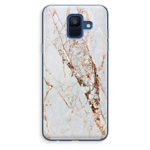 CaseCompany Goud marmer: Samsung Galaxy A6 (2018) Transparant Hoesje