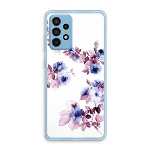 CaseCompany Waterverf bloemen: Samsung Galaxy A52 Transparant Hoesje
