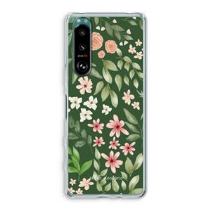 CaseCompany Botanical green sweet flower heaven: Sony Xperia 5 III Transparant Hoesje