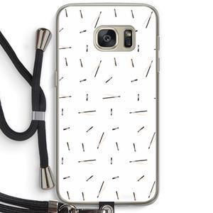 CaseCompany Hipster stripes: Samsung Galaxy S7 Transparant Hoesje met koord