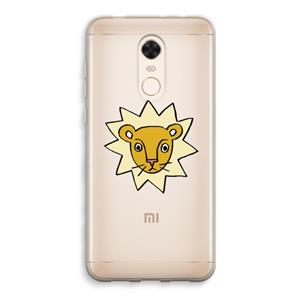 CaseCompany Kleine leeuw: Xiaomi Redmi 5 Transparant Hoesje