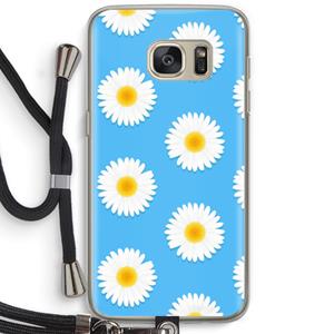 CaseCompany Margrietjes: Samsung Galaxy S7 Transparant Hoesje met koord