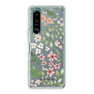 CaseCompany Botanical sweet flower heaven: Sony Xperia 5 III Transparant Hoesje