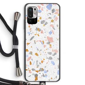 CaseCompany Terrazzo N°8: Xiaomi Redmi Note 10 5G Transparant Hoesje met koord