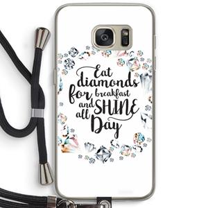 CaseCompany Diamonds: Samsung Galaxy S7 Transparant Hoesje met koord