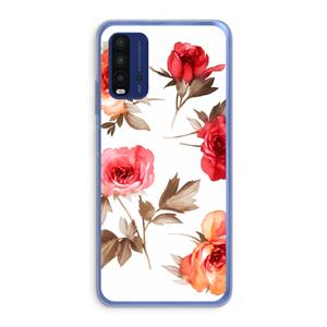 CaseCompany Roosjes: Xiaomi Redmi 9T Transparant Hoesje