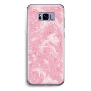 CaseCompany Abstract Painting Pink: Samsung Galaxy S8 Plus Transparant Hoesje