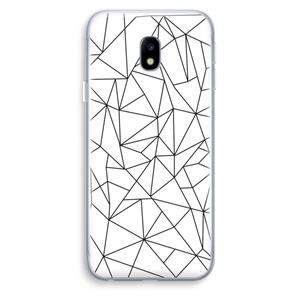 CaseCompany Geometrische lijnen zwart: Samsung Galaxy J3 (2017) Transparant Hoesje