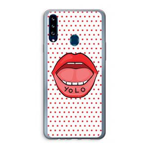 CaseCompany Yolo Denise: Samsung Galaxy A20s Transparant Hoesje