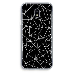 CaseCompany Geometrische lijnen wit: Samsung Galaxy J3 (2017) Transparant Hoesje