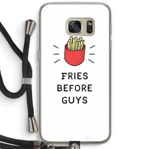 CaseCompany Fries before guys: Samsung Galaxy S7 Transparant Hoesje met koord