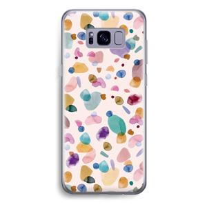 CaseCompany Terrazzo Memphis Pink: Samsung Galaxy S8 Plus Transparant Hoesje