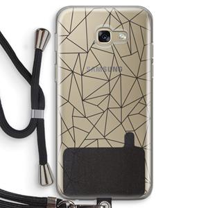 CaseCompany Geometrische lijnen zwart: Samsung Galaxy A5 (2017) Transparant Hoesje met koord