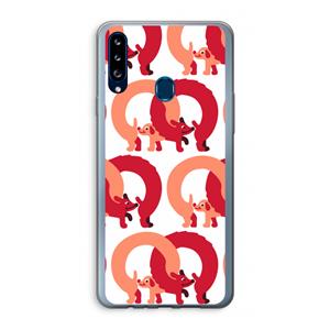 CaseCompany Dogs: Samsung Galaxy A20s Transparant Hoesje
