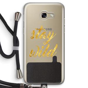 CaseCompany Stay wild: Samsung Galaxy A5 (2017) Transparant Hoesje met koord
