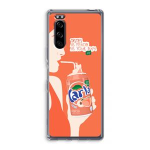 CaseCompany Peach please!: Sony Xperia 5 Transparant Hoesje