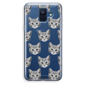 CaseCompany Kitten: Samsung Galaxy A6 (2018) Transparant Hoesje