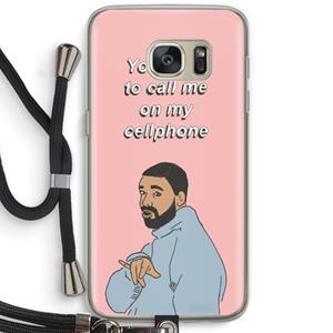 CaseCompany Hotline bling: Samsung Galaxy S7 Transparant Hoesje met koord